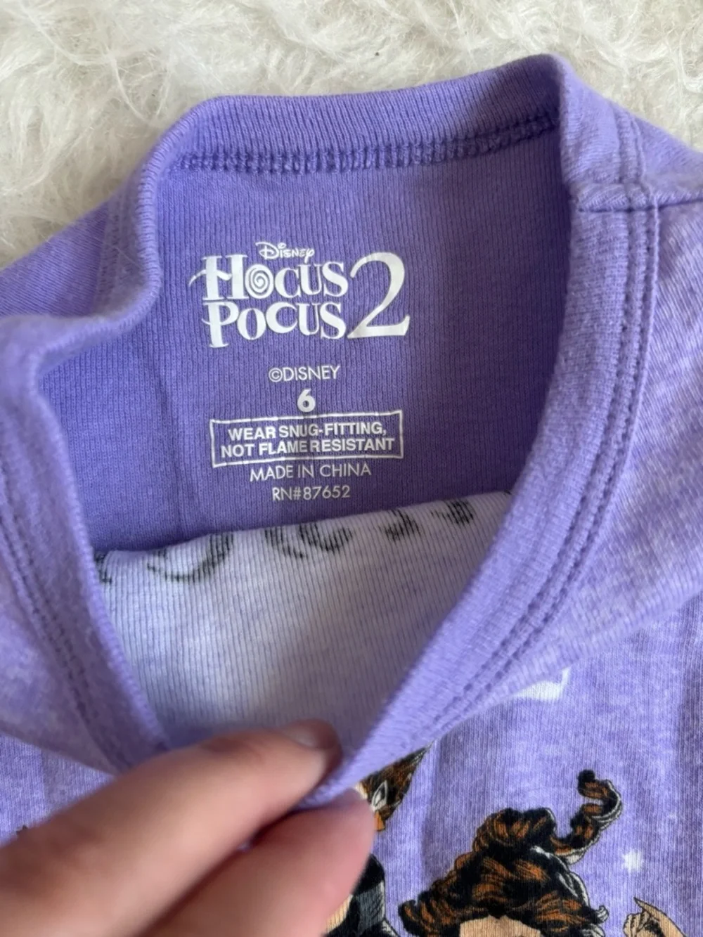 Disney’s Hocus Pocus Girls' Halloween Purple Comfy Pajama Set